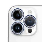 For iPhone 14 Pro Max 9H Point Drill Camera Lens Film Protector Circle(Blue)