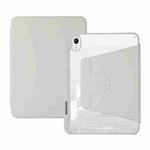 For iPad mini 6 Acrylic Rotatable Holder Tablet Leather Case(Beige)