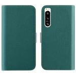 For Sony Xperia 5 IV Candy Color Litchi Texture Leather Phone Case(Dark Green)