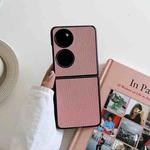 For Huawei P50 Pocket Cross Texture Leather Phone Case(Pink)