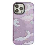 For iPhone 12 Marshmallow Cloud Pattern Phone Case(Purple)