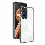 For Realme 9i / OPPO A36 / A76 / A96 4G 3 in 1 Clear TPU Color PC Frame Phone Case(Black)