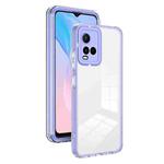 For vivo Y21 / Y33S / Y21S / T1X 4G 3 in 1 Clear TPU Color PC Frame Phone Case(Purple)