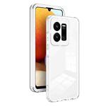 For vivo Y35 4G 2022 Global / Y22 4G 3 in 1 Clear TPU Color PC Frame Phone Case(White)