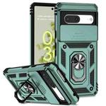 For Google Pixel 7 5G Sliding Camshield Holder Phone Case(Dark Green)