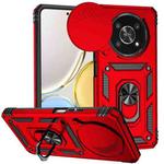 For Honor X9 Sliding Camshield Holder Phone Case(Red)