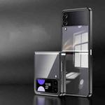 For Samsung Galaxy Z Flip4 Electroplating Airbag Folding Phone Case(Black)