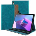 For Lenovo Tab P11 Pro Gen 2 Splicing Series Tablet PC Leather Case(Dark Green)