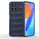 For Honor 8X 5G Magic Shield TPU + Flannel Phone Case(Dark Blue)