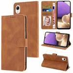 For Samsung Galaxy A23e/A22e/A23S/A23 5G Japan Fantasy Classic Skin-feel Calfskin Texture PU Phone Case(Brown)