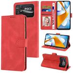 For Xiaomi Poco C40 Fantasy Classic Skin-feel Calfskin Texture PU Phone Case(Red)