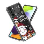 For Samsung Galaxy S21 FE 5G Christmas Patterned Clear TPU Phone Cover Case(Penguin Yeti)