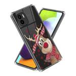 For Xiaomi Redmi A1 Christmas Patterned Clear TPU Phone Cover Case(Funny Elk)