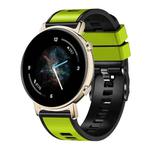 For Samsung Galaxy Watch 5 40mm / 44mm Plain Weave Two-color Silicone Watch Band(Lime Green Black)