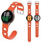 For Samsung Galaxy Watch 5 40mm / 44mm Hollowed Double Loop Silicone Watch Band(Orange)