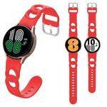 For Samsung Galaxy Watch 5 40mm / 44mm Hollowed Double Loop Silicone Watch Band(Red)