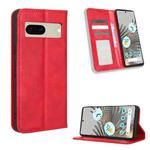 For Google Pixel 7 5G Magnetic Buckle Retro Texture Leather Phone Case(Red)