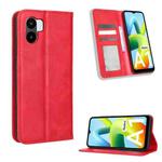 For Xiaomi Redmi A1 Magnetic Buckle Retro Texture Leather Phone Case(Red)