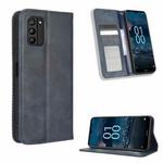 For Nokia G100 Magnetic Buckle Retro Texture Leather Phone Case(Blue)