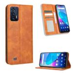 For Oukitel C31 Magnetic Buckle Retro Texture Leather Phone Case(Brown)