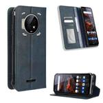 For Oukitel WP19 Magnetic Buckle Retro Texture Leather Phone Case(Blue)