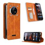 For Oukitel WP19 Magnetic Buckle Retro Texture Leather Phone Case(Brown)