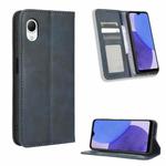 For Samsung Galaxy A23e / A23s / A23 5G JP Magnetic Buckle Retro Texture Leather Phone Case(Blue)
