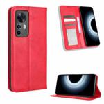 For Xiaomi 12T / Redmi K50 Ultra Magnetic Buckle Retro Texture Leather Phone Case(Red)