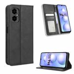 For Xiaomi Poco M4 5G Magnetic Buckle Retro Texture Leather Phone Case(Black)