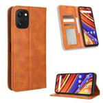 For UMIDIGI Power 7 Max Magnetic Buckle Retro Texture Leather Phone Case(Brown)