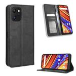 For UMIDIGI F3 5G / 4G / F3S / F3 SE Magnetic Buckle Retro Texture Leather Phone Case(Black)