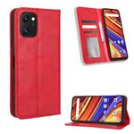 For UMIDIGI F3 5G / 4G / F3S / F3 SE Magnetic Buckle Retro Texture Leather Phone Case(Red)