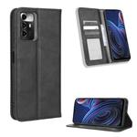 For ZTE Blade A72 5G Magnetic Buckle Retro Texture Leather Phone Case(Black)