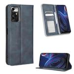 For ZTE Blade A72 5G Magnetic Buckle Retro Texture Leather Phone Case(Blue)