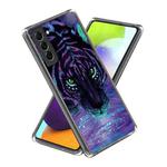 For Samsung Galaxy S23+ 5G Colored Drawing Clear TPU Phone Protective Case(Tiger)