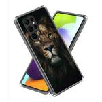 For Samsung Galaxy S23 Ultra 5G Colored Drawing Clear TPU Phone Protective Case(Lion King)
