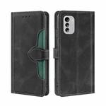 For Nokia G60 5G Skin Feel Magnetic Buckle Leather Phone Case(Black)
