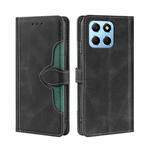 For Honor X8 5G/X6 Skin Feel Magnetic Buckle Leather Phone Case(Black)