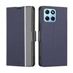 For Honor X8 5G/X6 Twill Texture Side Buckle Leather Phone Case(Blue)
