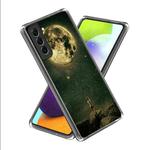 For Samsung Galaxy S23+ 5G Colored Drawing Clear TPU Phone Protective Case(Bundled Moon)