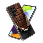 For Samsung Galaxy S23 Ultra 5G Colored Drawing Clear TPU Phone Protective Case(3D Chocolate)