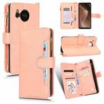 For Sharp Aquos Sense7 Plus Litchi Texture Zipper Leather Phone Case(Pink)