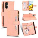For Xiaomi Poco M5 Litchi Texture Zipper Leather Phone Case(Pink)