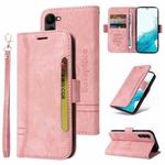 For Samsung Galaxy S23 5G BETOPNICE Dual-side Buckle Leather Phone Case(Pink)