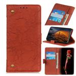 For OPPO A52/A72/A92 Copper Buckle Retro Crazy Horse Texture Horizontal Flip Leather Case with Holder & Card Slots & Wallet(Brown)