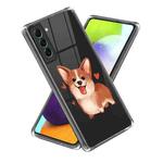 For Samsung Galaxy S23+ 5G Colored Drawing Clear TPU Phone Protective Case(Love Puppy)