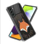 For Samsung Galaxy S23+ 5G Colored Drawing Clear TPU Phone Protective Case(Alphabet Fox)