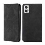 For Motorola Moto E22/E22i Skin Feel Magnetic Horizontal Flip Leather Phone Case(Black)