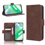 For Realme C33 4G Skin Feel Calf Texture Card Slots Leather Phone Case(Brown)