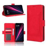 For T-Mobile REVVL 6 Pro 5G Skin Feel Calf Texture Card Slots Leather Phone Case(Red)